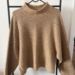 William Rast Brown Cowl Neck Sweater